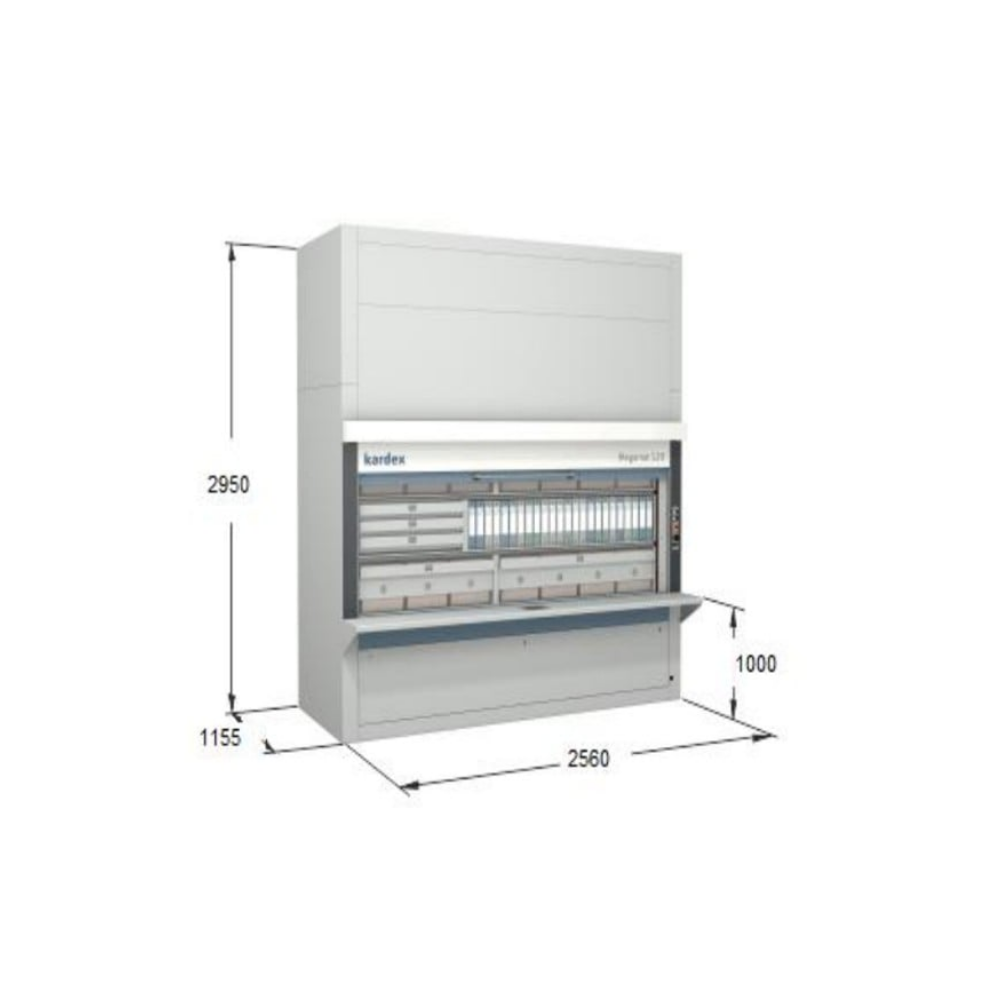Kardex Vertical Carousel Megamat 120 - ( W. 2560 x D. 1155 x H. 2950 mm) for Buku Tanah